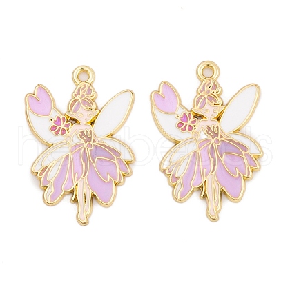 Rack Plating Alloy Enamel Pendants X-FIND-A040-08D-01G-1