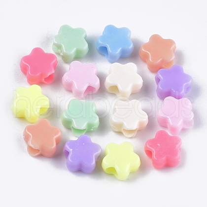 Opaque Acrylic European Beads MACR-S296-79-1
