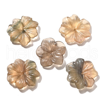 Natural Fluorite Carved Beads G-I359-09-1