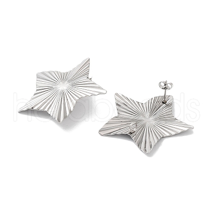 Non-Tarnish 304 Stainless Steel Stud Earring Findings X-STAS-P357-01D-P-1