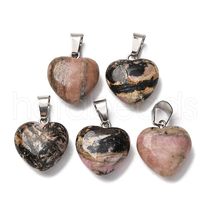 Natural Rhodonite Pendants G-I311-A14-1