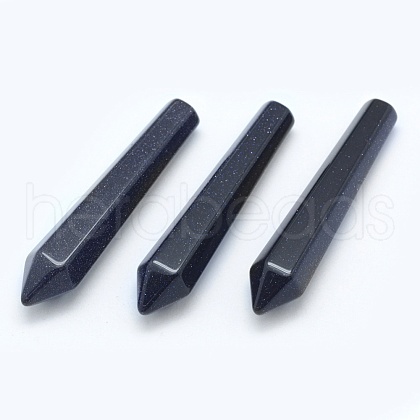 Synthetic Blue Goldstone Pointed Beads G-E490-E05-01-1
