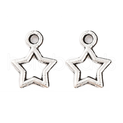 Tibetan Style Alloy Star Charms X-TIBEB-O004-29-1