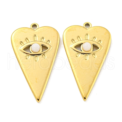Natural White Jade Heart Eye Pendants STAS-L278-114G-01-1