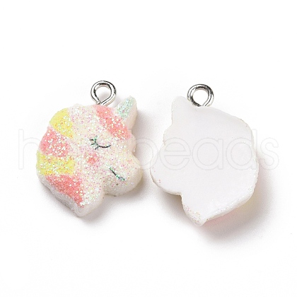 Opaque Resin Pendants RESI-J023-14E-1