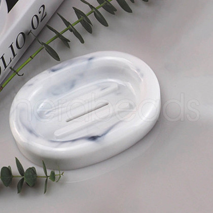 Oval Draining Soap Dish Silicone Molds DIY-C056-02-1