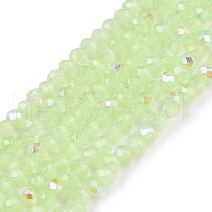 Electroplate Glass Beads Strands EGLA-A044-J1mm-L08-1