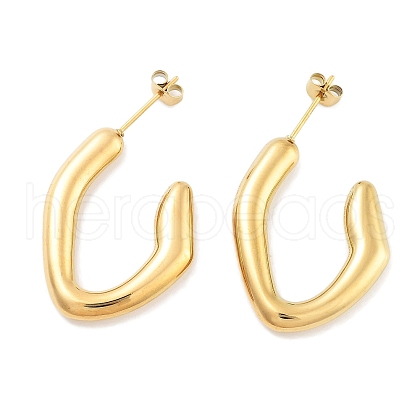 304 Stainless Steel Stud Earrings for Women EJEW-K283-10G-1