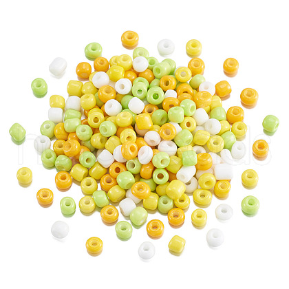 Opaque Glass Round Seed Beads GLAA-TAC0025-07B-07-1