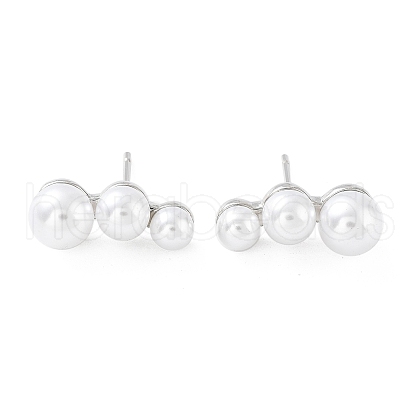 Rack Plating Brass Stud Earrings for Women KK-Z038-12P-1