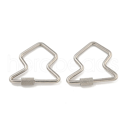 304 Stainless Steel Screw Carabiner Lock Charms STAS-C092-04C-P-1