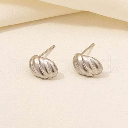 Stylish Irregular Stainless Steel Half Hoop Stud Earrings for Women CF3363-5-1