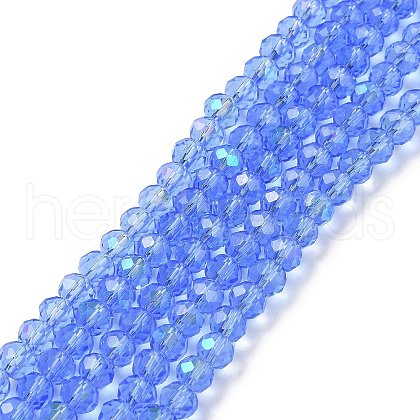 Electroplate Glass Beads Strands EGLA-A034-T6mm-L04-1