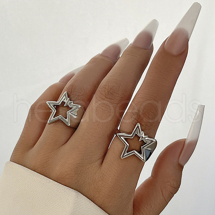 Star Alloy Adjustable Cuff Rings FS-WGD4FE5-03-1