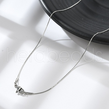 Non-Tarnish 304 Stainless Steel Serpentine Chain Necklace for Men Women NJEW-G076-01B-P-1