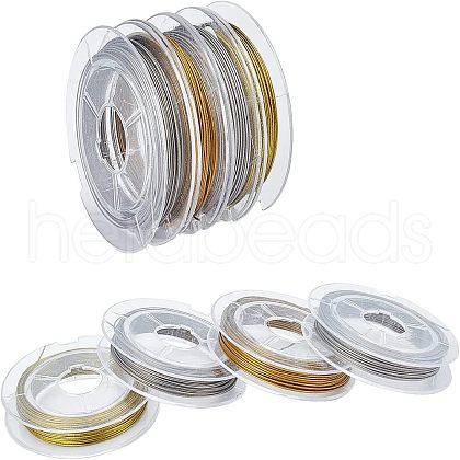 SUPERFINDINGS 16 Rolls 4 Style Tiger Tail Wire TWIR-FH0001-02-1