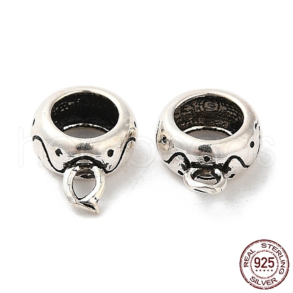 Thailand Sterling Silver Tube Bail Pendants STER-NH0003-04AS-1