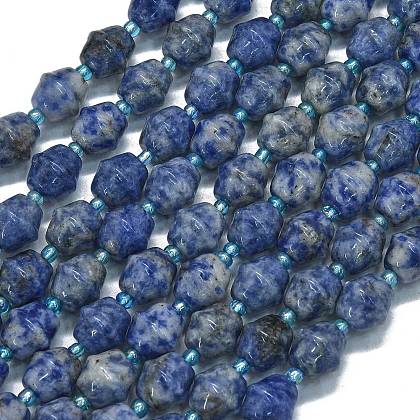 Natural Blue Spot Jasper Beads Strands G-K389-D15-01-1