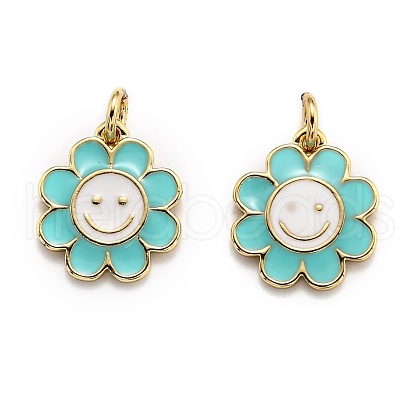 Brass Enamel Charms KK-O135-01E-1