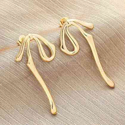 304 Stainless Steel Stud Earrings EJEW-B108-11G-1