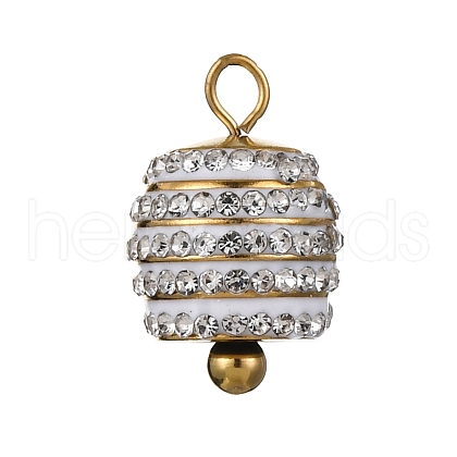 304 Stainless Steel Crystal Rhinestone Pendants STAS-H235-12G-1