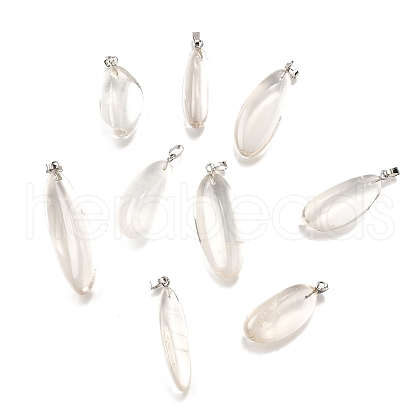 Natural Quartz Crystal Pendants G-S390-01B-P-1