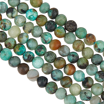 Olycraft 2 Strands Natural African Turquoise(Jasper) Beads Strands G-OC0005-62-1