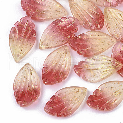 Two Tone Transparent Spray Painted Glass Pendants GLAA-T017-03A-B03-1
