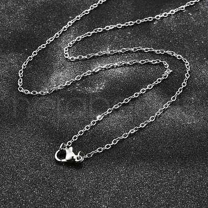 Non-Tarnish 304 Stainless Steel Cable Chain Necklaces NJEW-F248-23B-P-1