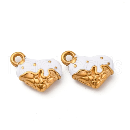 304 Stainless Steel Enamel Charms STAS-Q363-12D-G-1