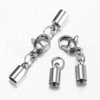 304 Stainless Steel Lobster Claw Clasps STAS-G075-07B-1