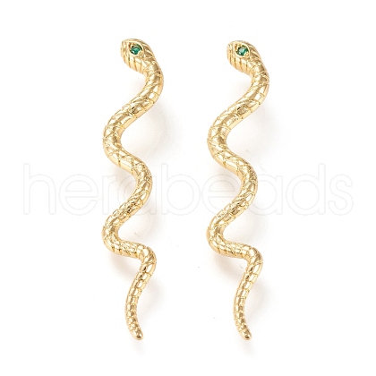 Brass Micro Pave Cubic Zirconia Big Pendants ZIRC-K086-10G-1