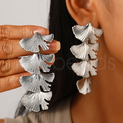 Alloy Dangle Stud Earrings WGD5E9B-06-1