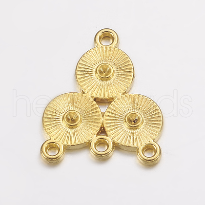Alloy Rhinestone Connector Settings X-EA10684Y-G-1