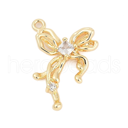 Brass Micro Pave Cubic Zirconia Pendants ZIRC-P122-05D-G01-1