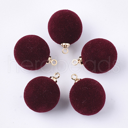 Flocky Acrylic Pendants FIND-T046-33D-05-1