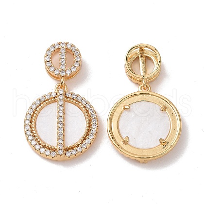 Brass Rhinestone Pendants KK-I694-01G-1