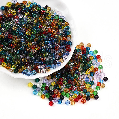 Transparent Colours Glass Seed Beads SEED-N007-T4.5mm-A01-1