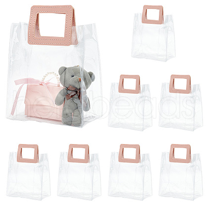 Transparent PVC Gift Bags with Handle DIY-WH0105-18-1