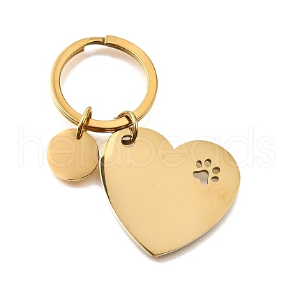 304 Stainless Steel Keychains KEYC-K024-01G-1