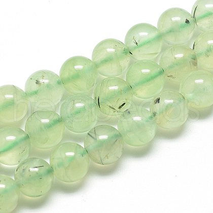 Natural Prehnite Beads Strands G-S263-4mm-04-1