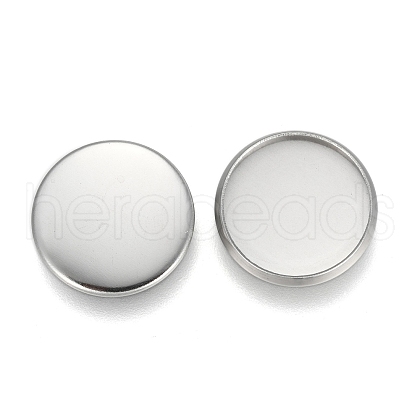 304 Stainless Steel Plain Edge Bezel Cups X-STAS-E460-10S-14MM-1