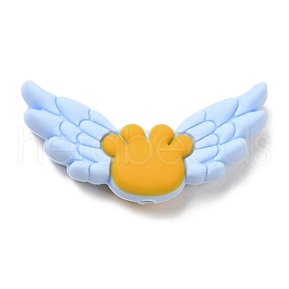 Wing Food Grade Eco-Friendly Silicone Focal Beads SIL-C004-01A-1