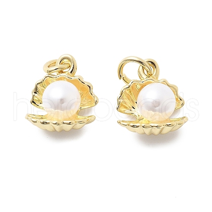 ABS Imitation Pearl Charms KK-D367-03P-1