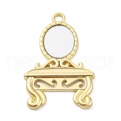 Glass Mirror Pendants FIND-Z073-03G-1
