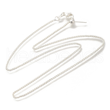 Brass Wheat Chain Adjustable Slider Necklaces for Women NJEW-M045-03S-1