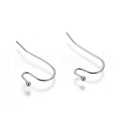 304 Stainless Steel Earring Hooks STAS-G190-08P-1