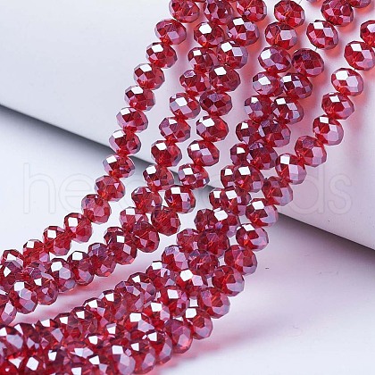 Electroplate Glass Beads Strands EGLA-A034-T6mm-A06-1