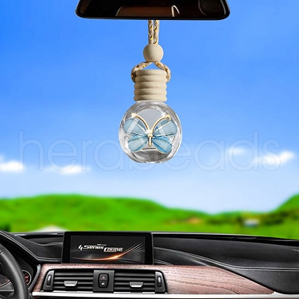 8ML Butterfly Pattern Glass Perfume Bottles Air Freshener Diffuser Bottle Hanging Ornamen PW-WG01BC1-03-1