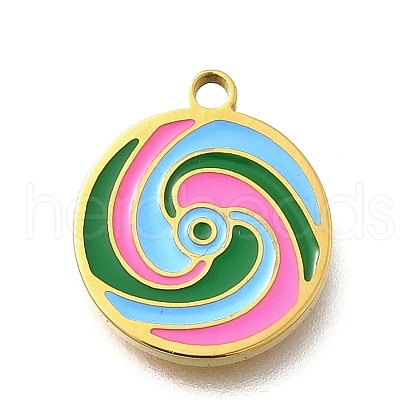 304 Stainless Steel Enamel Charms STAS-Q347-12G-1